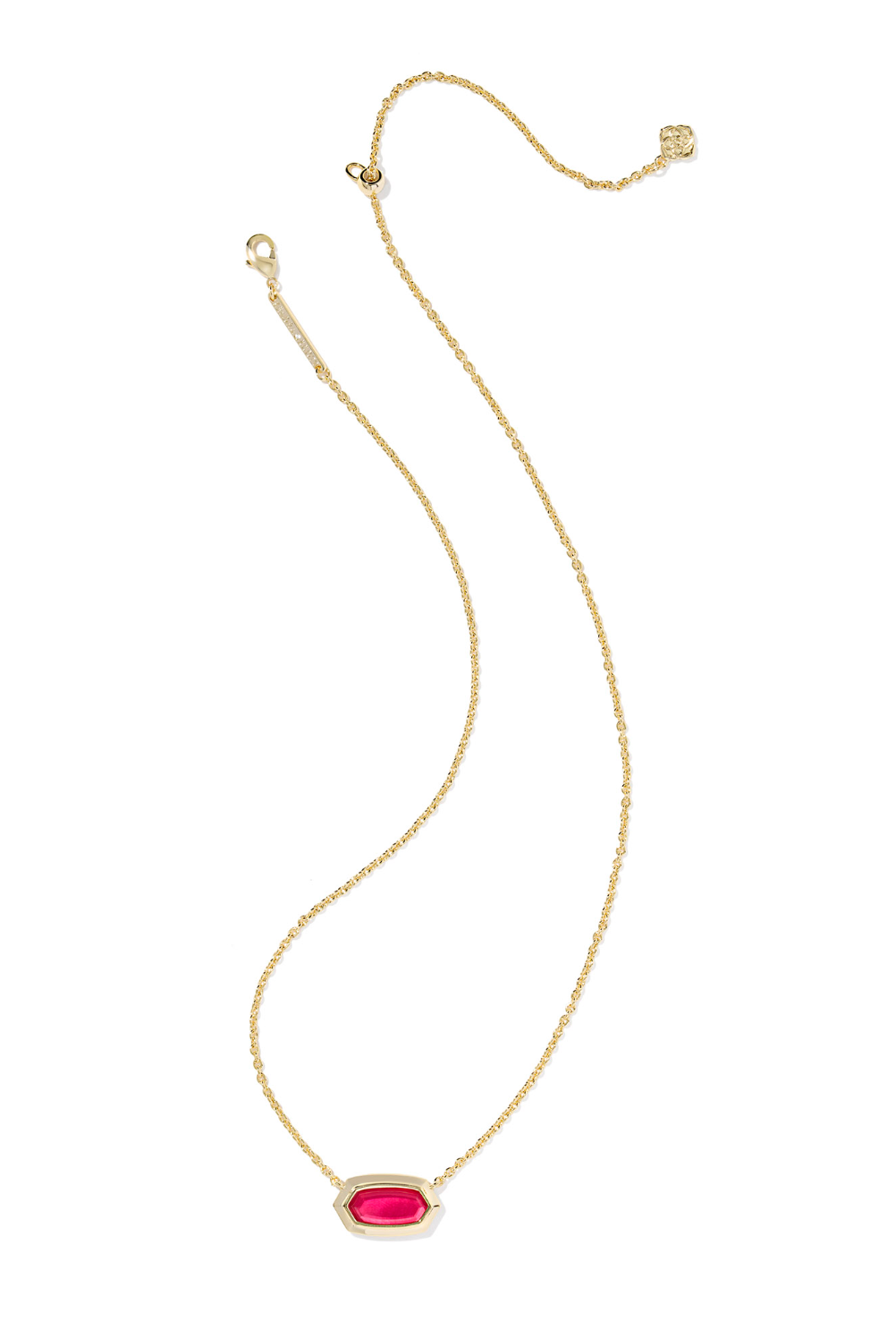 KENDRA SCOTT: Elisa Bezel Necklace-Gold Carmine Red Illusion-7- Jewelry-Kendra Scott-Usher & Co - Women's Boutique Located in Atoka, OK and Durant, OK