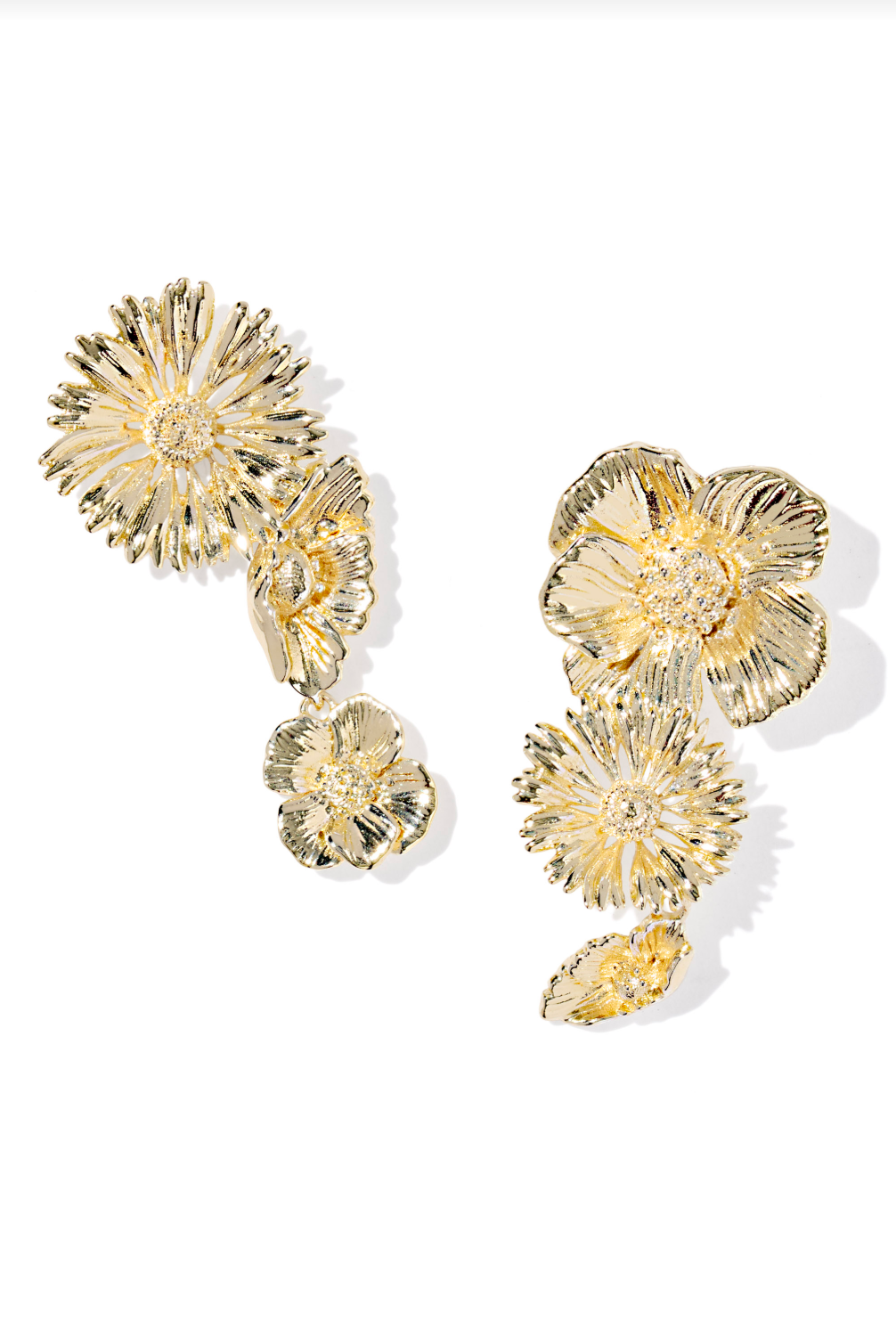 Kendra Scott: Cailey Flower Statement Earrings-Gold-7- Jewelry-KENDRA SCOTT-Usher & Co - Women's Boutique Located in Atoka, OK and Durant, OK