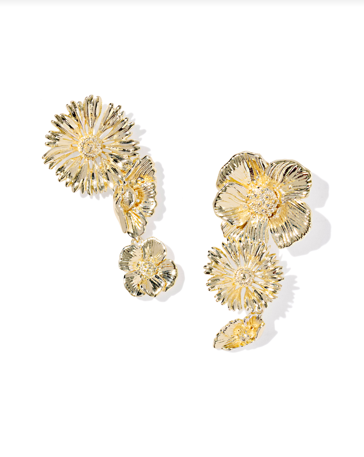 Kendra Scott: Cailey Flower Statement Earrings-Gold-7- Jewelry-Kendra Scott-Usher & Co - Women's Boutique Located in Atoka, OK and Durant, OK