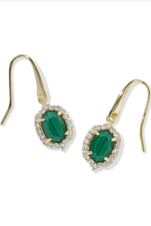 Kendra Scott: Daphne Gold Crystal Drop Earrings-Green-7- Jewelry-Kendra Scott Design-Usher & Co - Women's Boutique Located in Atoka, OK and Durant, OK