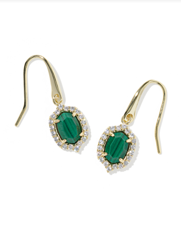 Kendra Scott: Daphne Gold Crystal Drop Earrings-Green-7- Jewelry-Kendra Scott Design-Usher & Co - Women's Boutique Located in Atoka, OK and Durant, OK