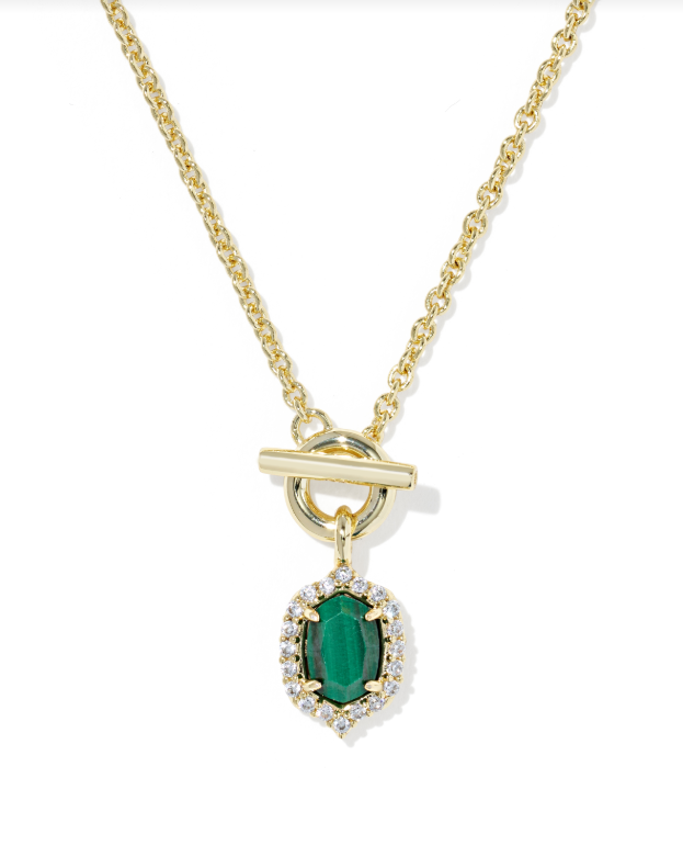 Kendra Scott: Gold Daphne Toggle Necklace-Green-7- Jewelry-Kendra Scott Design-Usher & Co - Women's Boutique Located in Atoka, OK and Durant, OK