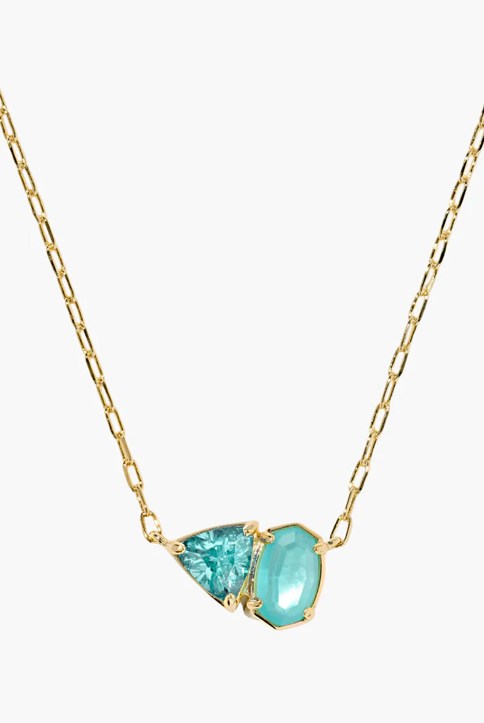Kendra Scott: Tatum Necklace-Gold Blue Mix-7- Jewelry-Kendra Scott-Usher & Co - Women's Boutique Located in Atoka, OK and Durant, OK