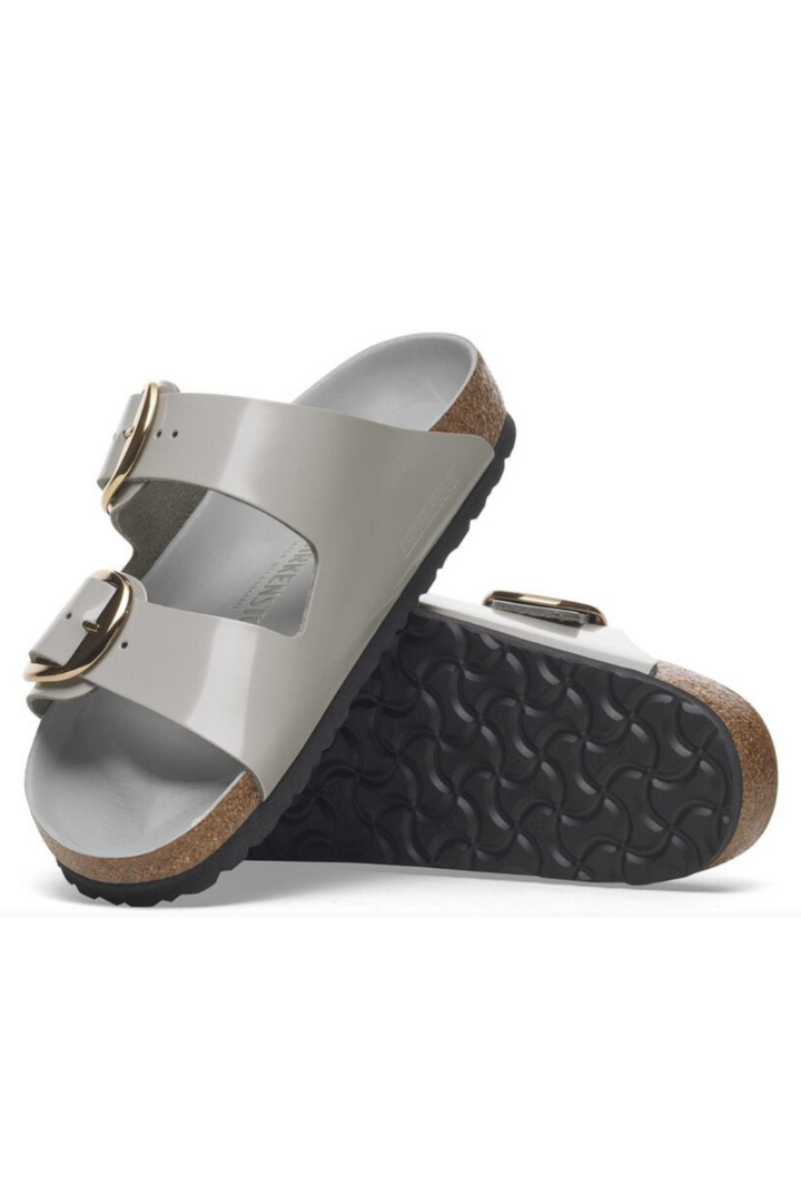 Birkenstock: Arizona Big Buckle-High Shine Stone Coin-9- Shoes-BIRKENSTOCK-Usher & Co - Women's Boutique Located in Atoka, OK and Durant, OK