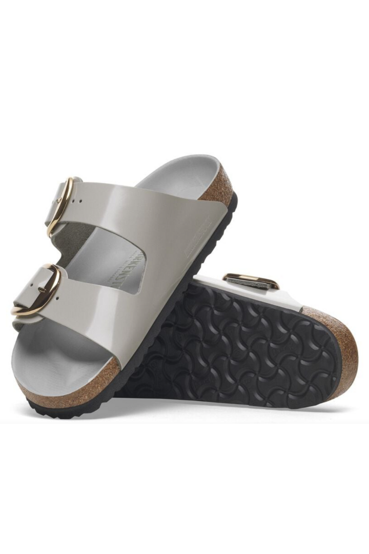 Birkenstock: Arizona Big Buckle-High Shine Stone Coin-9- Shoes-BIRKENSTOCK-Usher & Co - Women's Boutique Located in Atoka, OK and Durant, OK