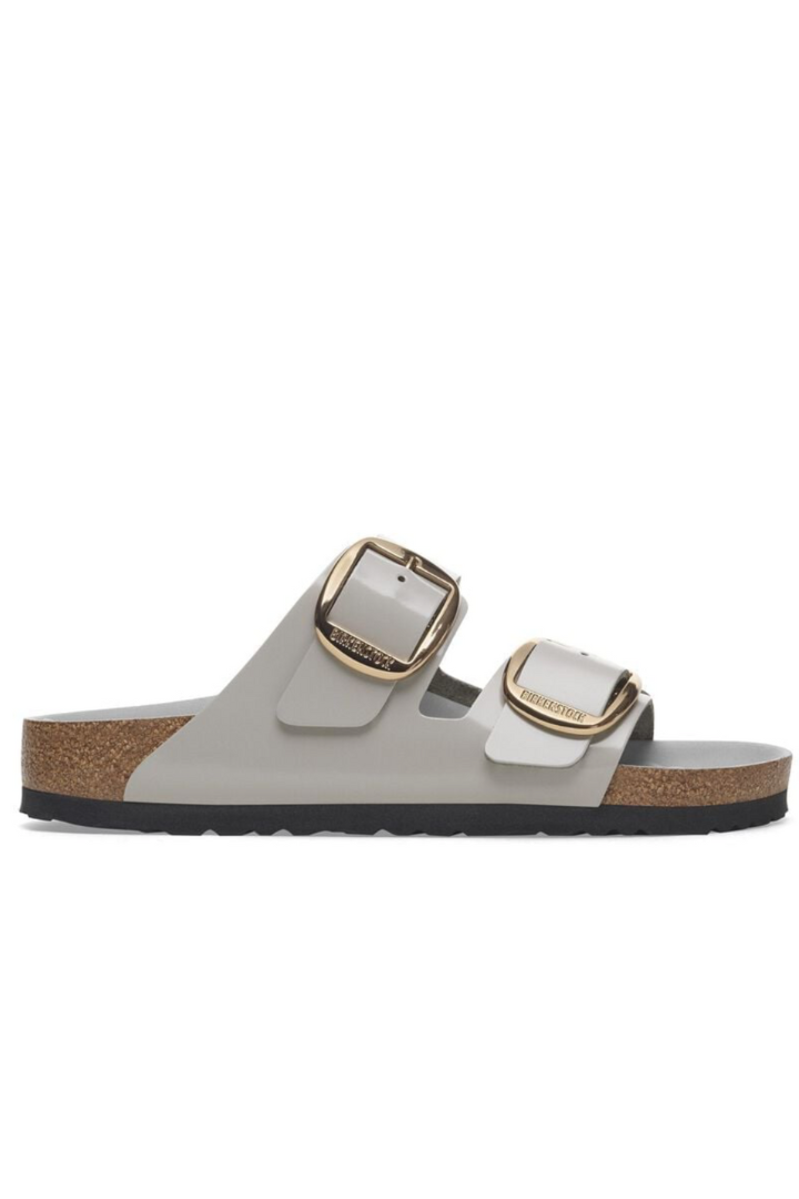 Birkenstock: Arizona Big Buckle-High Shine Stone Coin-9- Shoes-BIRKENSTOCK-Usher & Co - Women's Boutique Located in Atoka, OK and Durant, OK