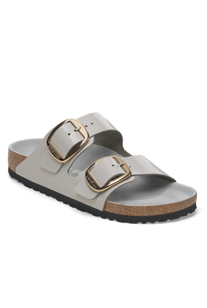 Birkenstock: Arizona Big Buckle-High Shine Stone Coin-9- Shoes-BIRKENSTOCK-Usher & Co - Women's Boutique Located in Atoka, OK and Durant, OK