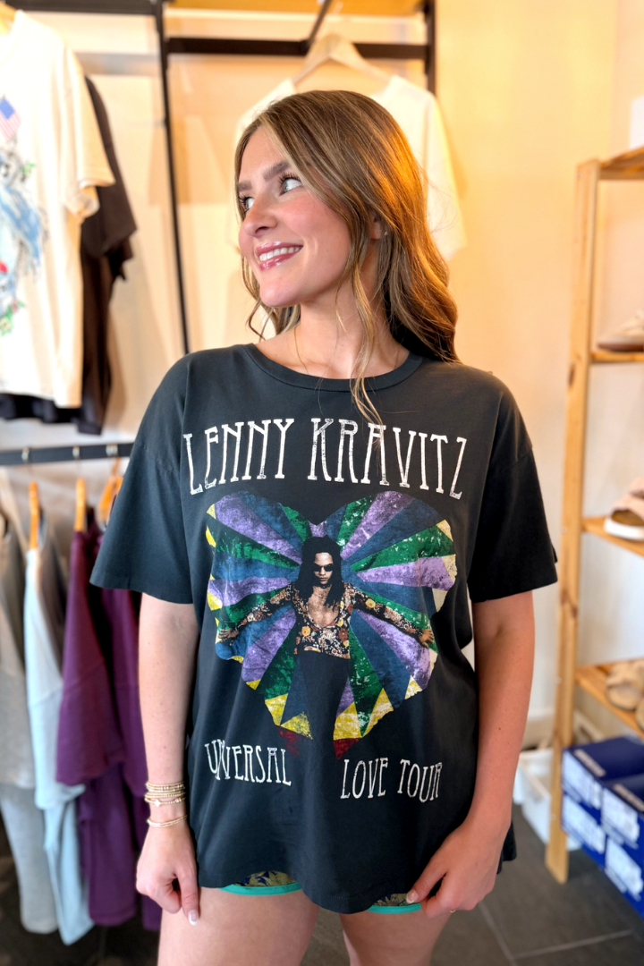 DAYDREAMER: Lenny Kravitz Universal Love Tee-14-DISTRESSED-DAYDREAMER-Usher & Co - Women's Boutique Located in Atoka, OK and Durant, OK