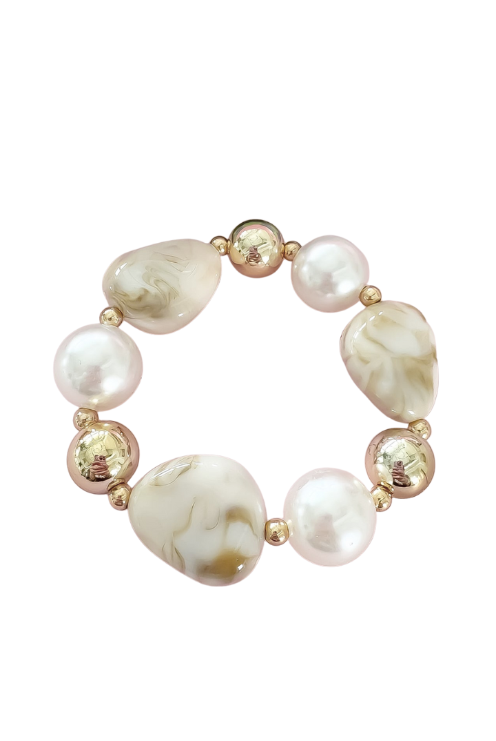 Neutral Beaded Bracelet-7- Jewelry-Treasure Jewels-Usher & Co - Women's Boutique Located in Atoka, OK and Durant, OK