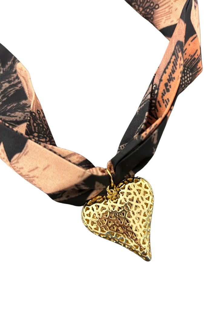 Celeste Puff Heart Scarf Necklace-8- Accessory-VIRTUE-Usher & Co - Women's Boutique Located in Atoka, OK and Durant, OK