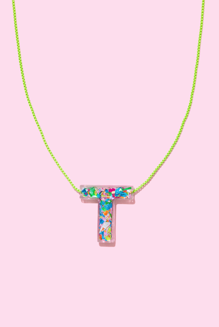 Colorful Confetti Letter Necklace-7- Jewelry-Taylor Elliot-Usher & Co - Women's Boutique Located in Atoka, OK and Durant, OK