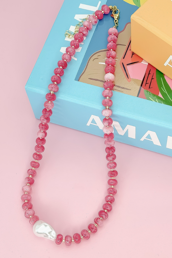 Cherry Pearl Necklace-7- Jewelry-Treasure Jewels-Usher & Co - Women's Boutique Located in Atoka, OK and Durant, OK