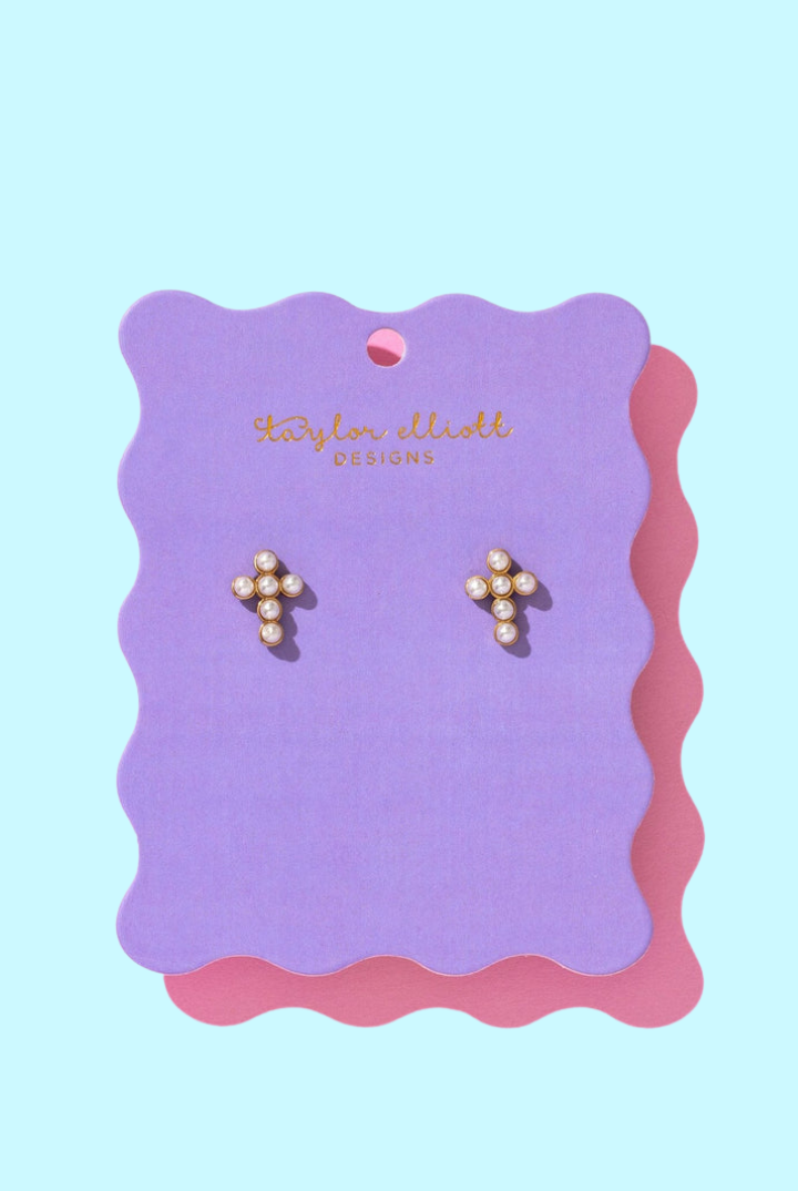 Faith Pearl Stud Earrings-7- Jewelry-Taylor Elliot-Usher & Co - Women's Boutique Located in Atoka, OK and Durant, OK