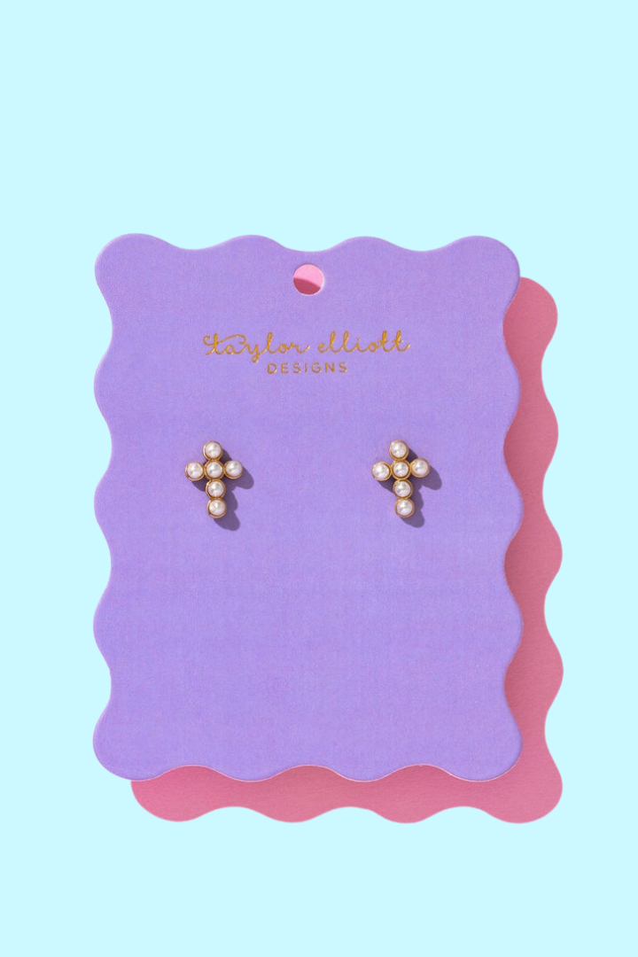 Faith Pearl Stud Earrings-7- Jewelry-Taylor Elliot-Usher & Co - Women's Boutique Located in Atoka, OK and Durant, OK