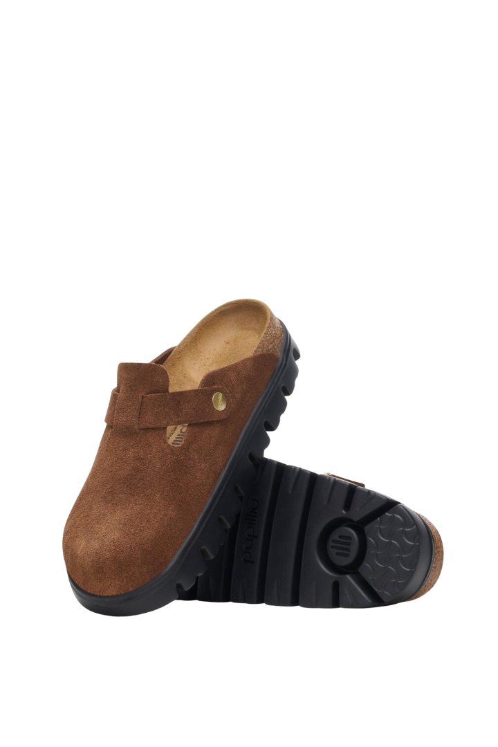 Birkenstock: Boston Chunky Suede-Dark Tea-9- Shoes-BIRKENSTOCK-Usher & Co - Women's Boutique Located in Atoka, OK and Durant, OK
