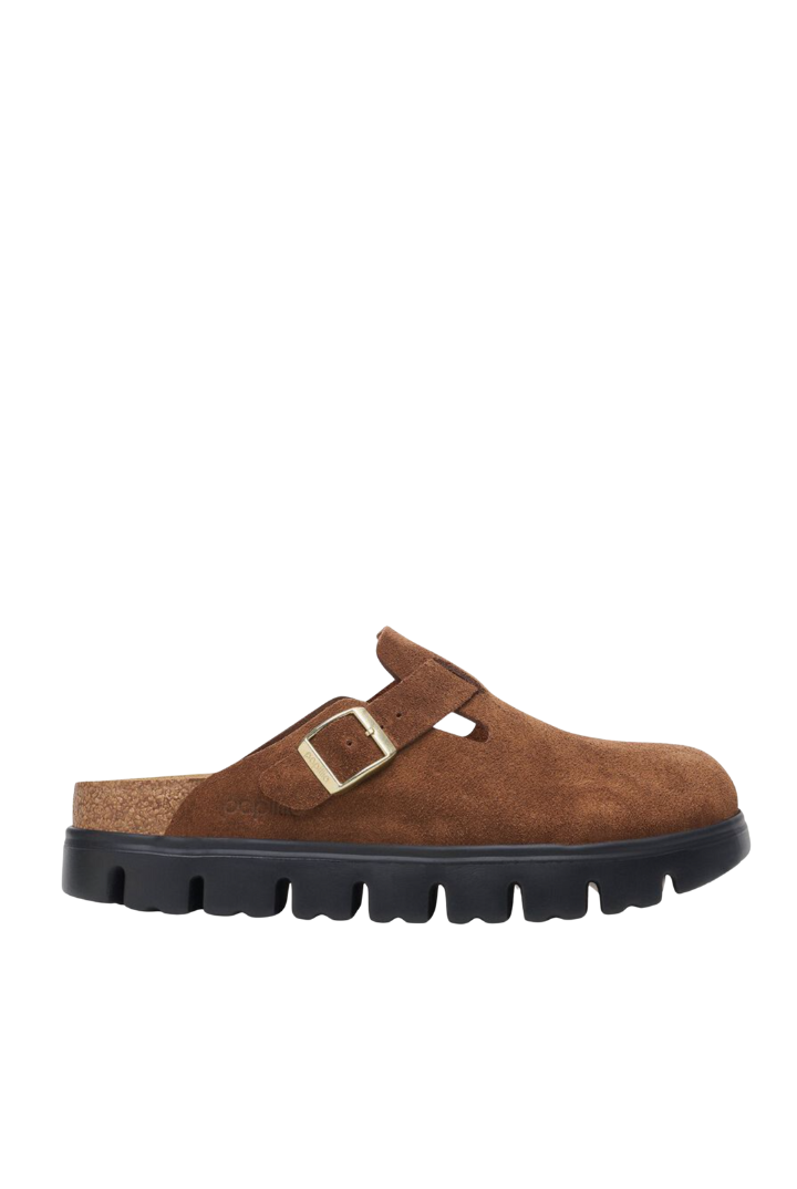 Birkenstock: Boston Chunky Suede-Dark Tea-9- Shoes-BIRKENSTOCK-Usher & Co - Women's Boutique Located in Atoka, OK and Durant, OK