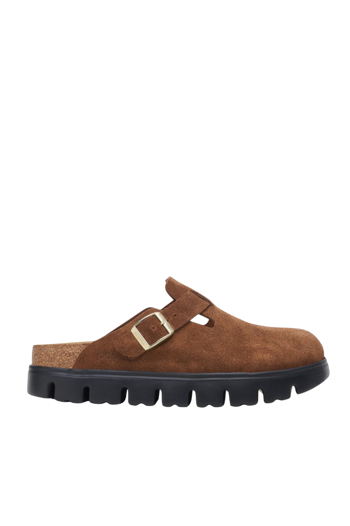 Birkenstock: Boston Chunky Suede-Dark Tea-9- Shoes-BIRKENSTOCK-Usher & Co - Women's Boutique Located in Atoka, OK and Durant, OK