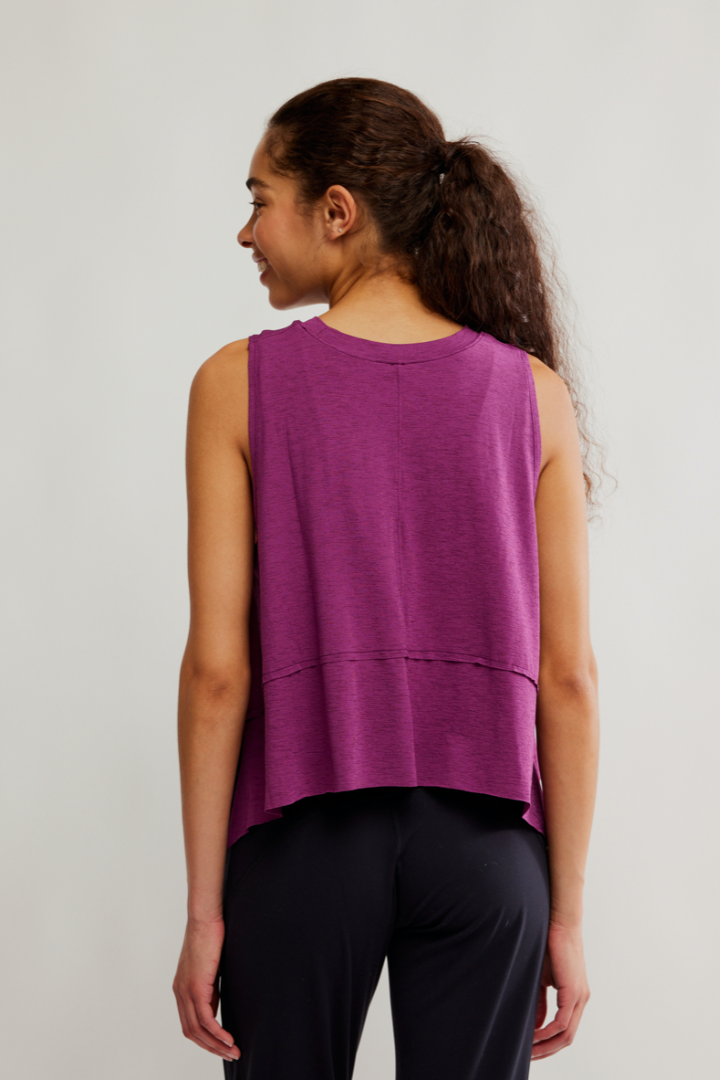 FP Movement: Tempo Tank-Deep Mulberry-1- Tops-Free People Movement-Usher & Co - Women's Boutique Located in Atoka, OK and Durant, OK