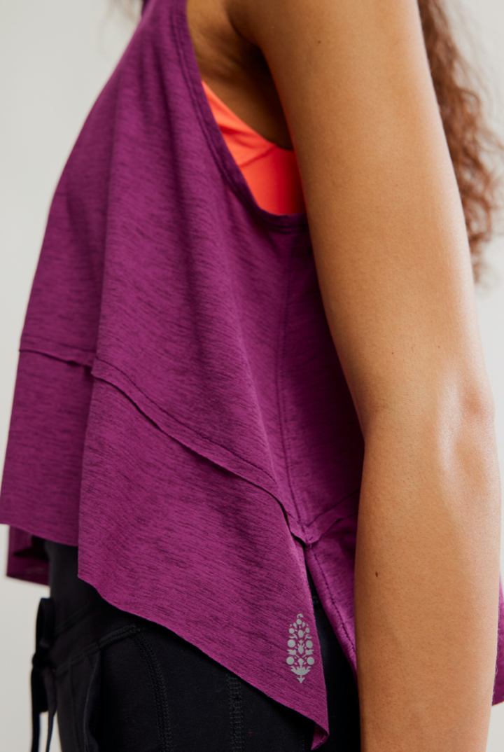 FP Movement: Tempo Tank-Deep Mulberry-1- Tops-Free People Movement-Usher & Co - Women's Boutique Located in Atoka, OK and Durant, OK