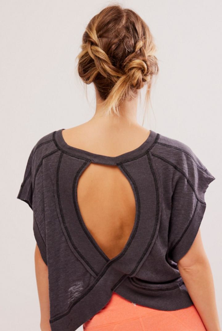 FP Movement: My Time Tee-Black-1- Tops-Free People Movement-Usher & Co - Women's Boutique Located in Atoka, OK and Durant, OK