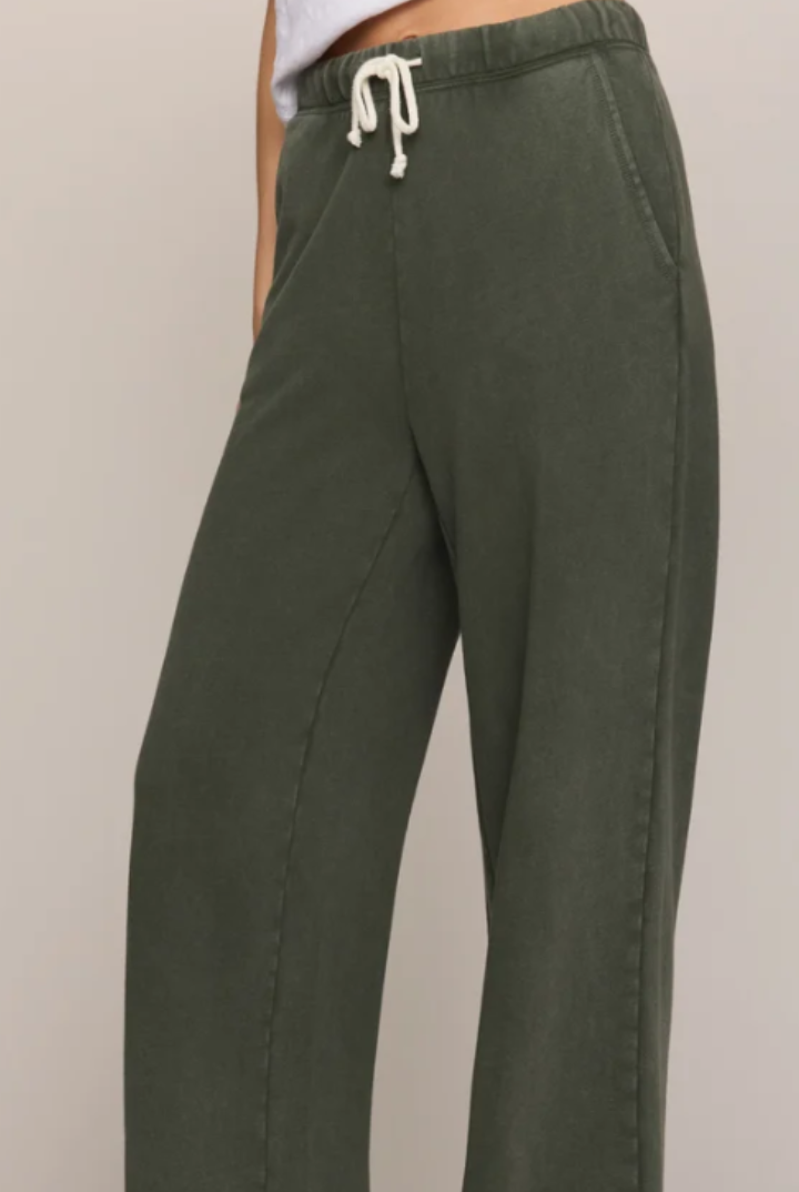 Z Supply: Hunter Knit Pant-Classic Olive-4-Bottoms-Z SUPPLY-Usher & Co - Women's Boutique Located in Atoka, OK and Durant, OK