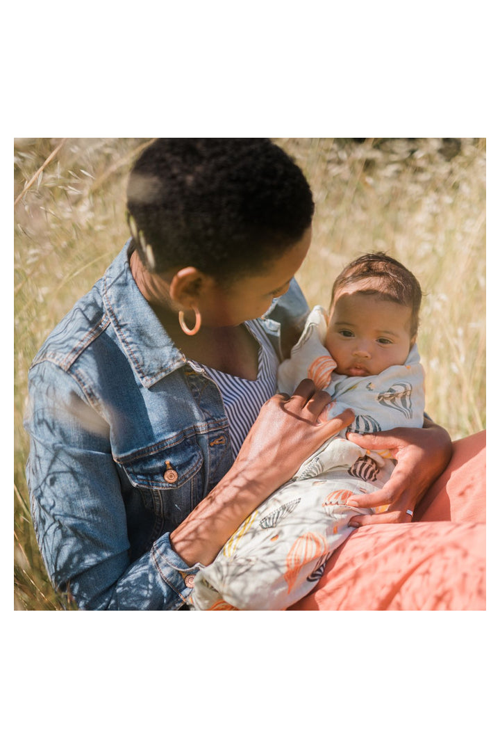 Milkbarn: Organic Swaddle - Vintage Balloons-12- Baby/Kids/Men-Milkbarn-Usher & Co - Women's Boutique Located in Atoka, OK and Durant, OK