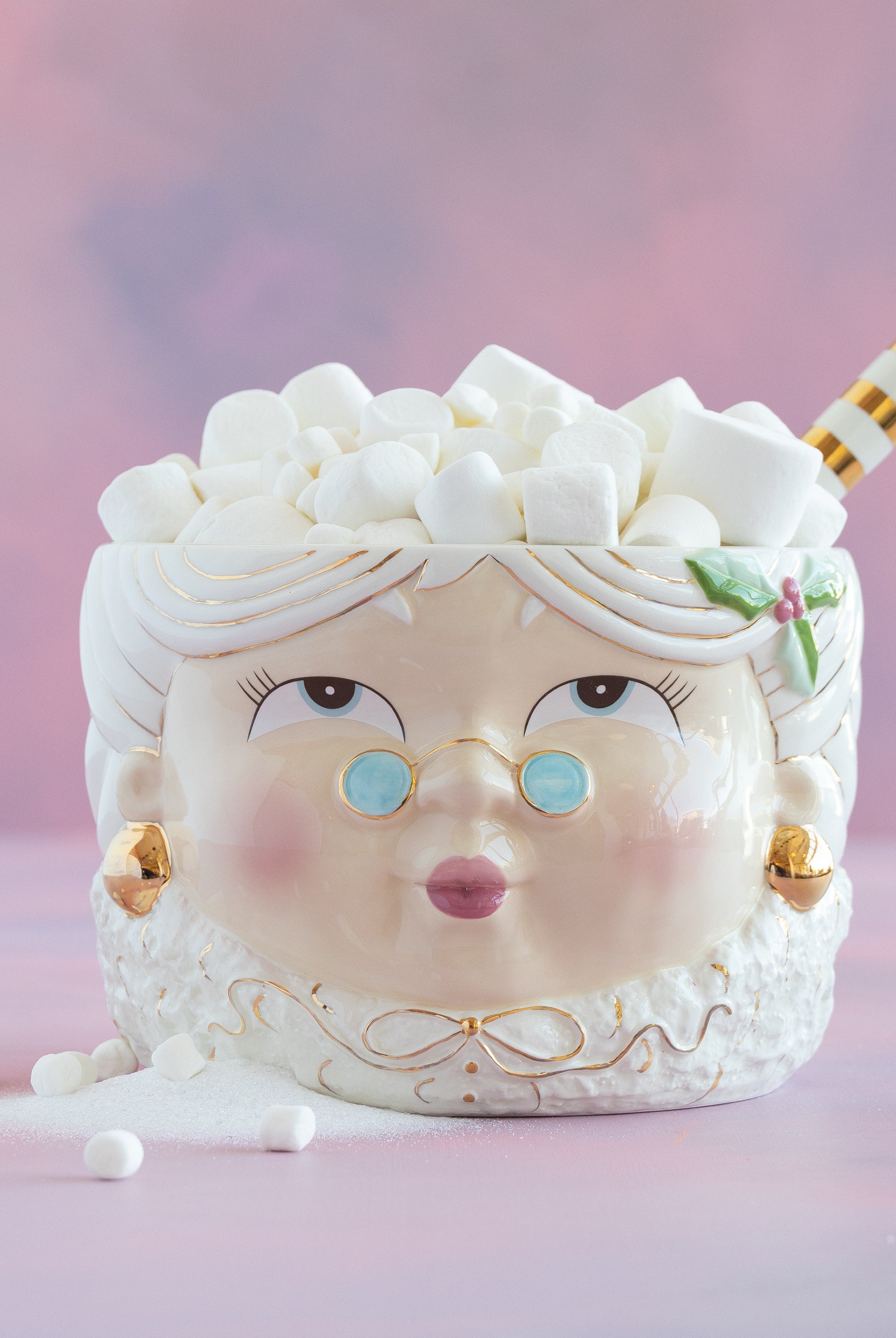 Mrs. Papa Noel Punch Bowl-11- Gift/Home-Glitterville-Usher & Co - Women's Boutique Located in Atoka, OK and Durant, OK