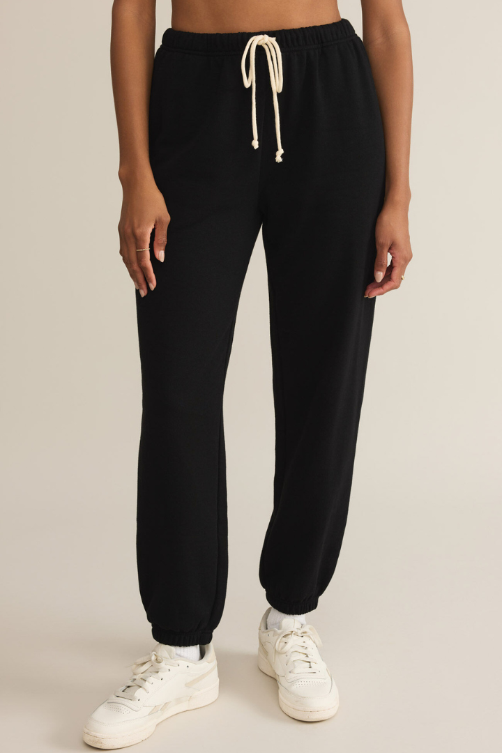 Z Supply: Stadium Jogger-Black-4- Bottoms-Z SUPPLY-Usher & Co - Women's Boutique Located in Atoka, OK and Durant, OK
