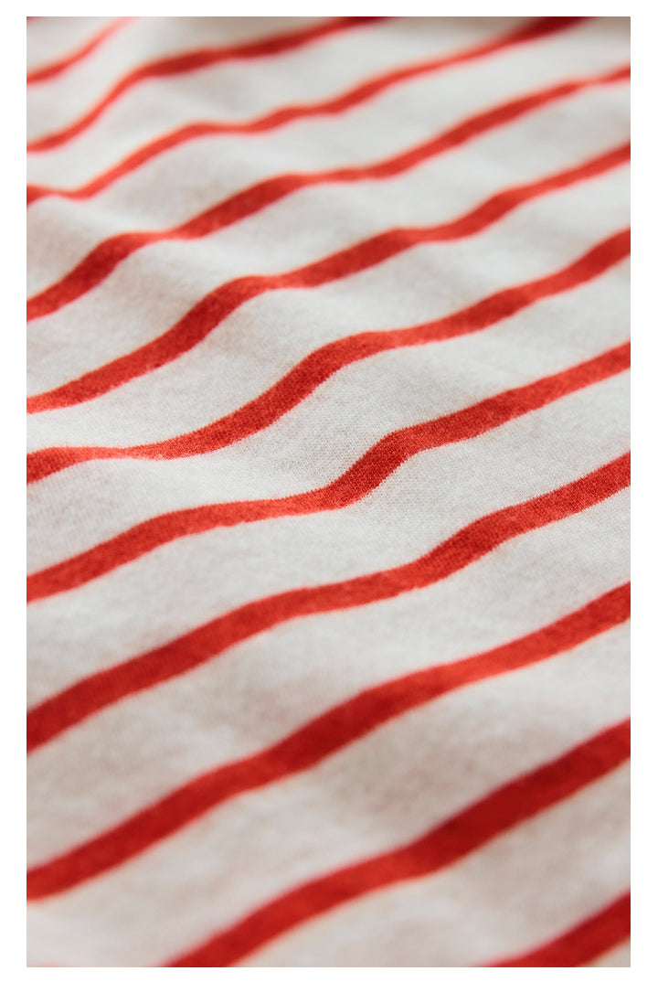Z Supply: Junie Striped Tee - Lychee-1- Tops-Z Supply-Usher & Co - Women's Boutique Located in Atoka, OK and Durant, OK
