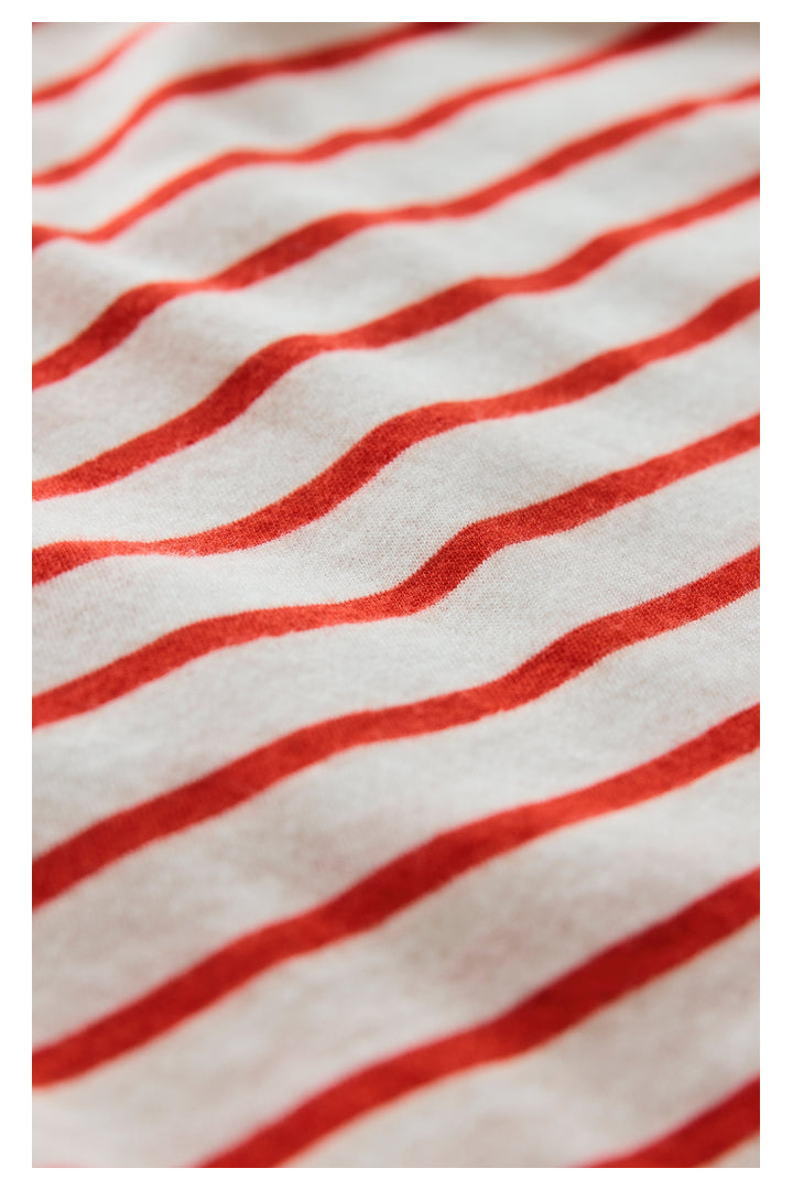 Z Supply: Junie Striped Tee - Lychee-1- Tops-Z Supply-Usher & Co - Women's Boutique Located in Atoka, OK and Durant, OK