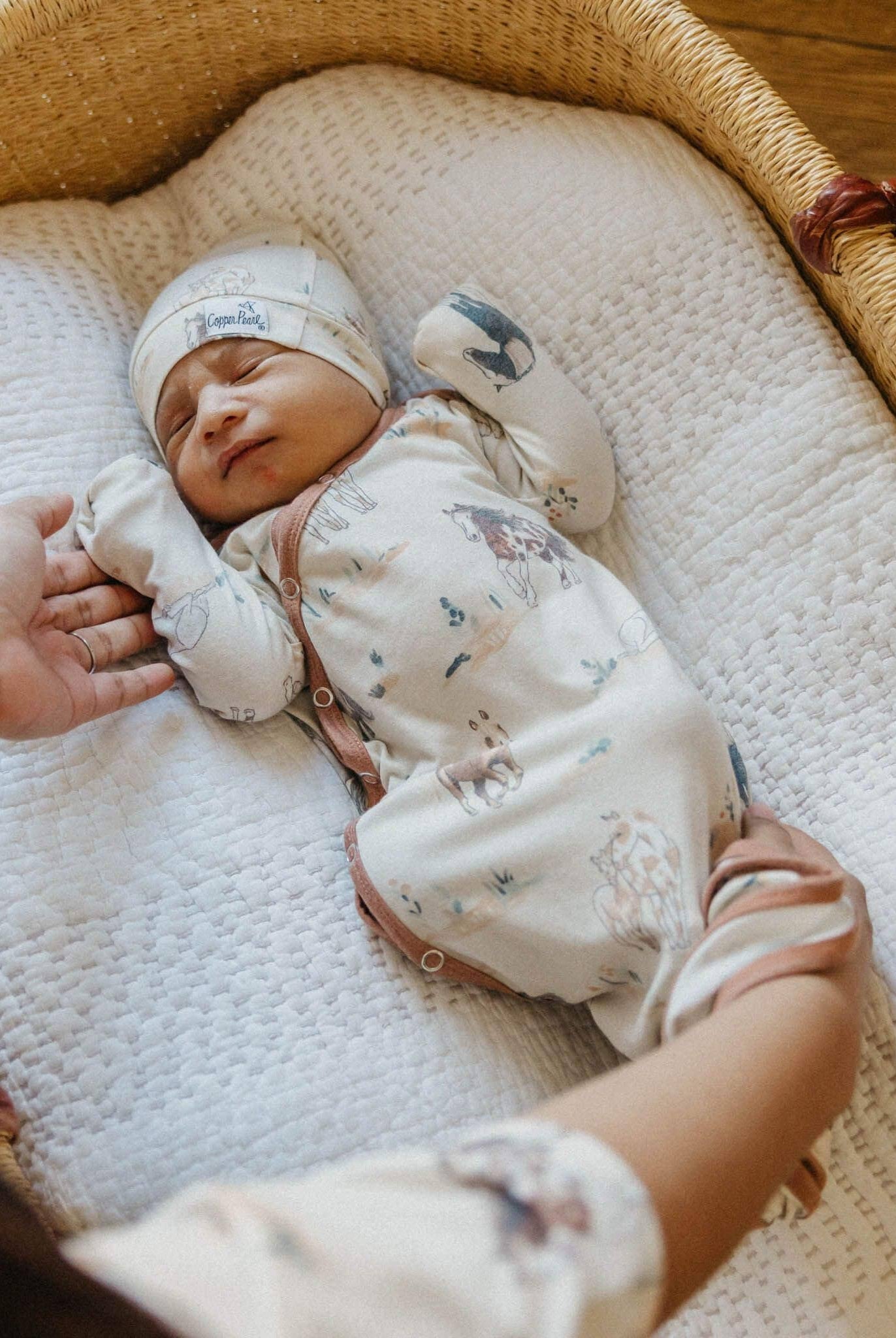 Copper Pearl: Newborn Knotted Gown - Montana-12- Baby/Kids/Men-Copper Pearl-Usher & Co - Women's Boutique Located in Atoka, OK and Durant, OK