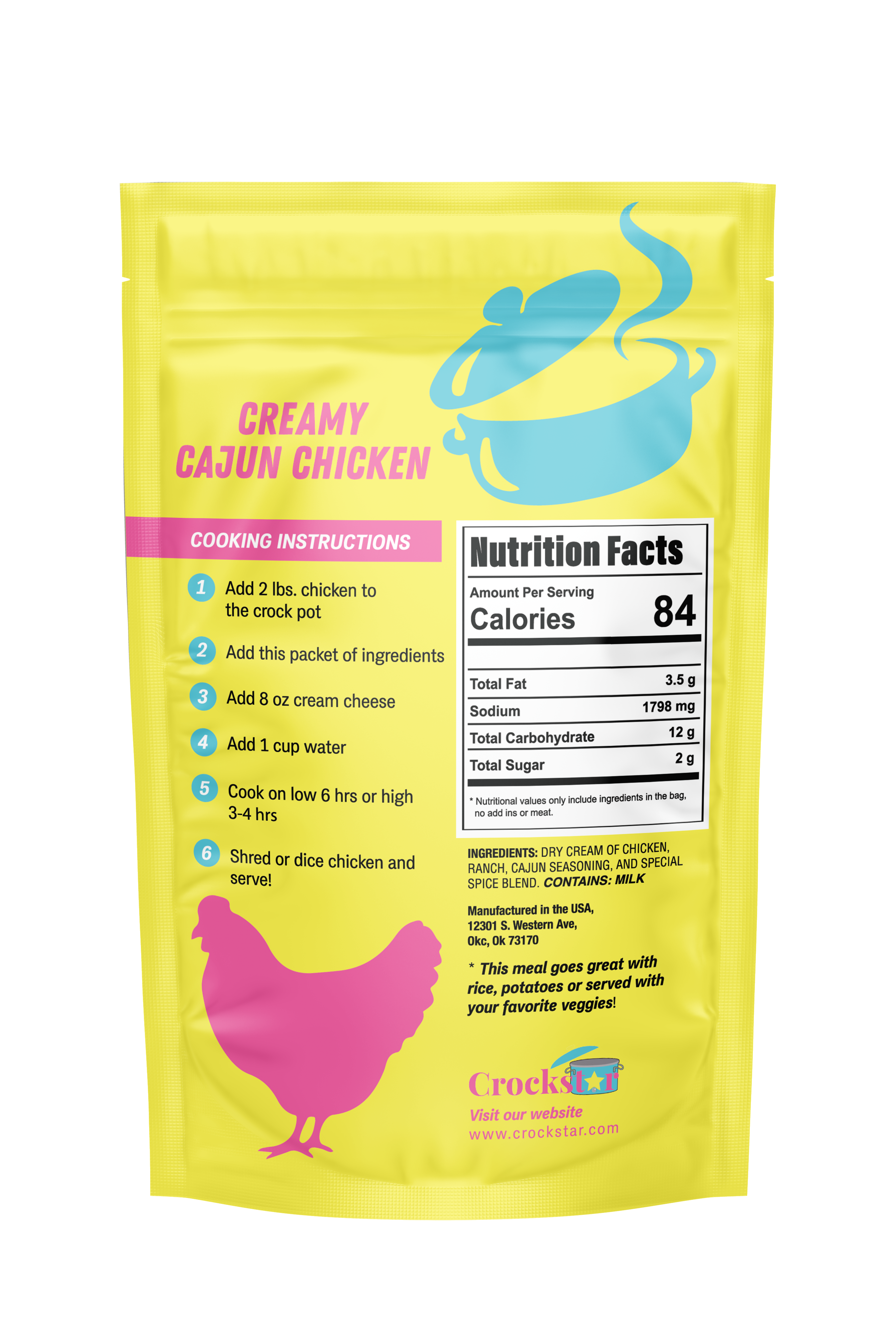 Creamy Cajun Chicken-11- Gift/Home-Crockstar Dinner Club-Usher & Co - Women's Boutique Located in Atoka, OK and Durant, OK