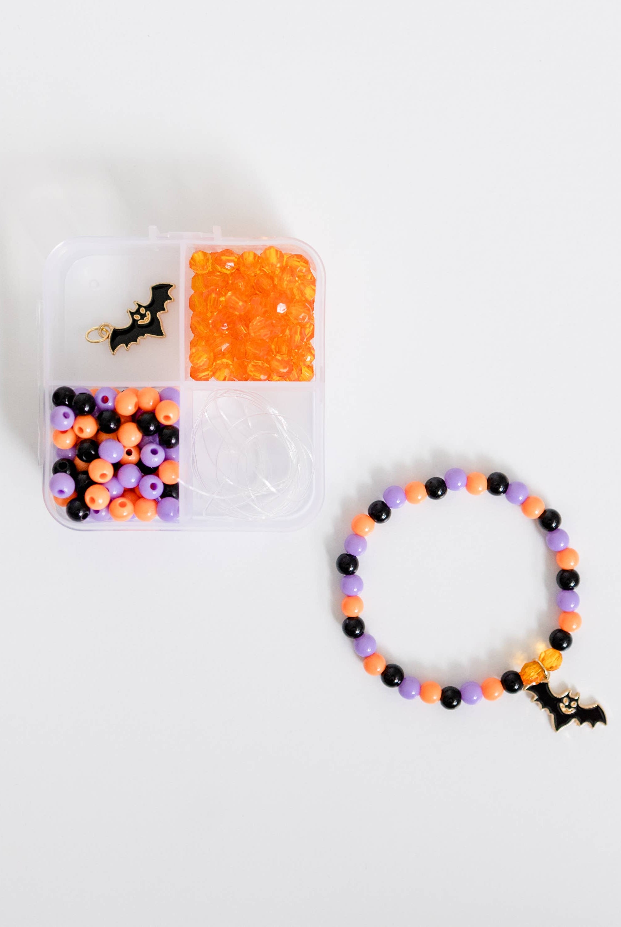 Halloween Craft Mini Stretchy Bracelet Kit Bat-11- Gift/Home-Stacked Sweetly-Usher & Co - Women's Boutique Located in Atoka, OK and Durant, OK