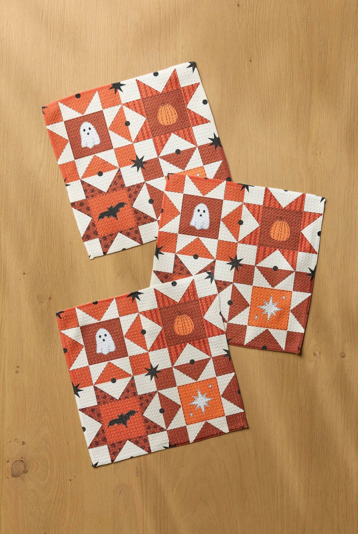 Quilt Work Dishcloth Set - Halloween 2026-Kitchen Textiles-Geometry-Usher & Co - Women's Boutique Located in Atoka, OK and Durant, OK
