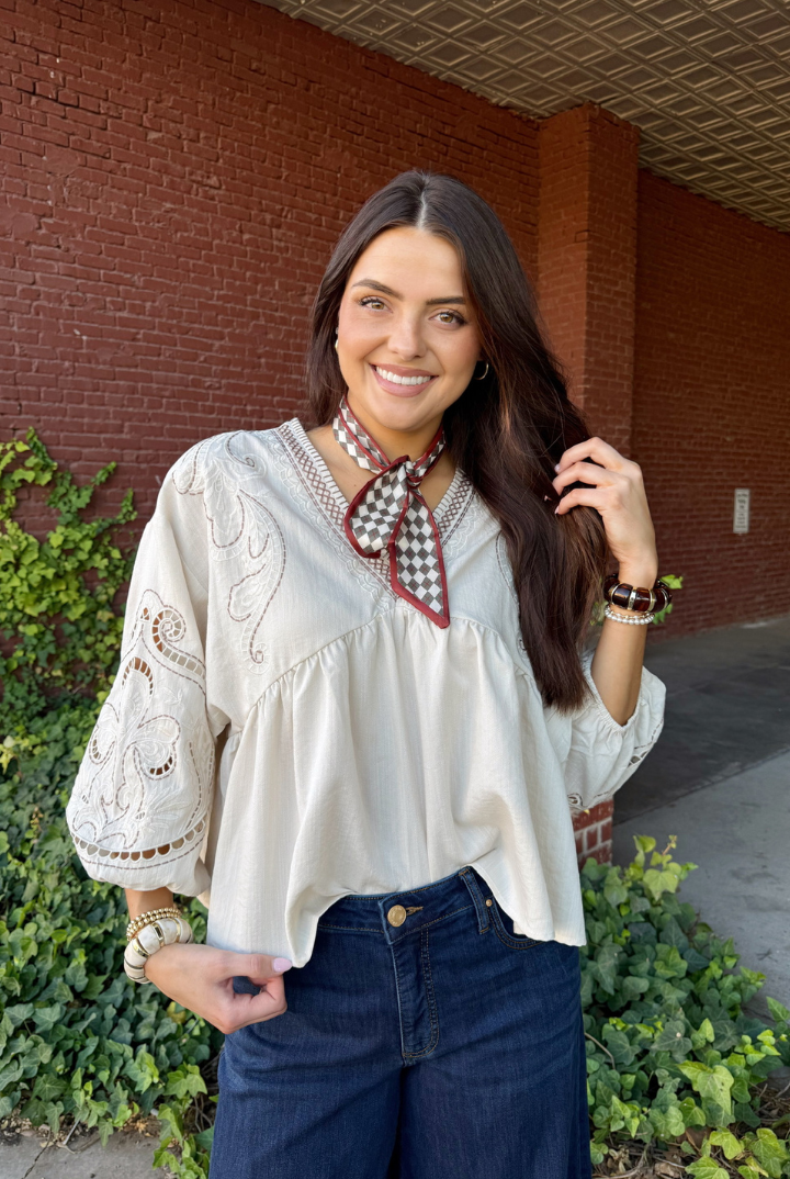 Autumn Charm Blouse-1- Tops-ENTRO-Usher & Co - Women's Boutique Located in Atoka, OK and Durant, OK