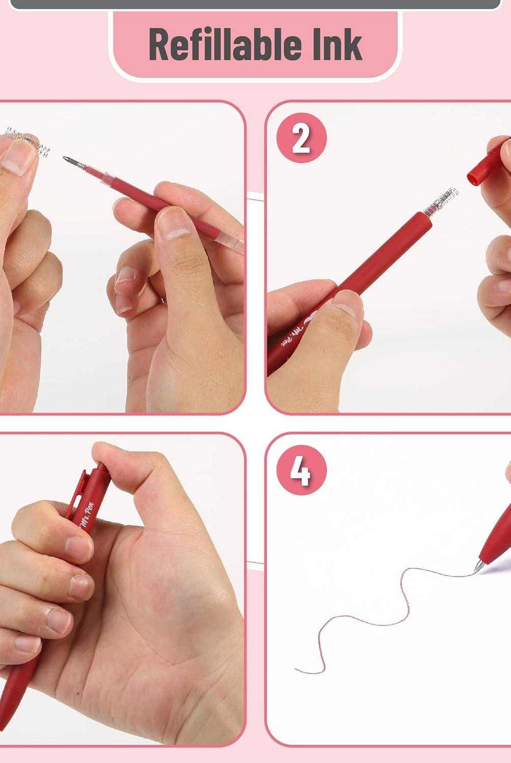 Cute 12-Pack Retractable Gel Pens with Colored Ink-11- Gift/Home-Mr. Pen-Usher & Co - Women's Boutique Located in Atoka, OK and Durant, OK