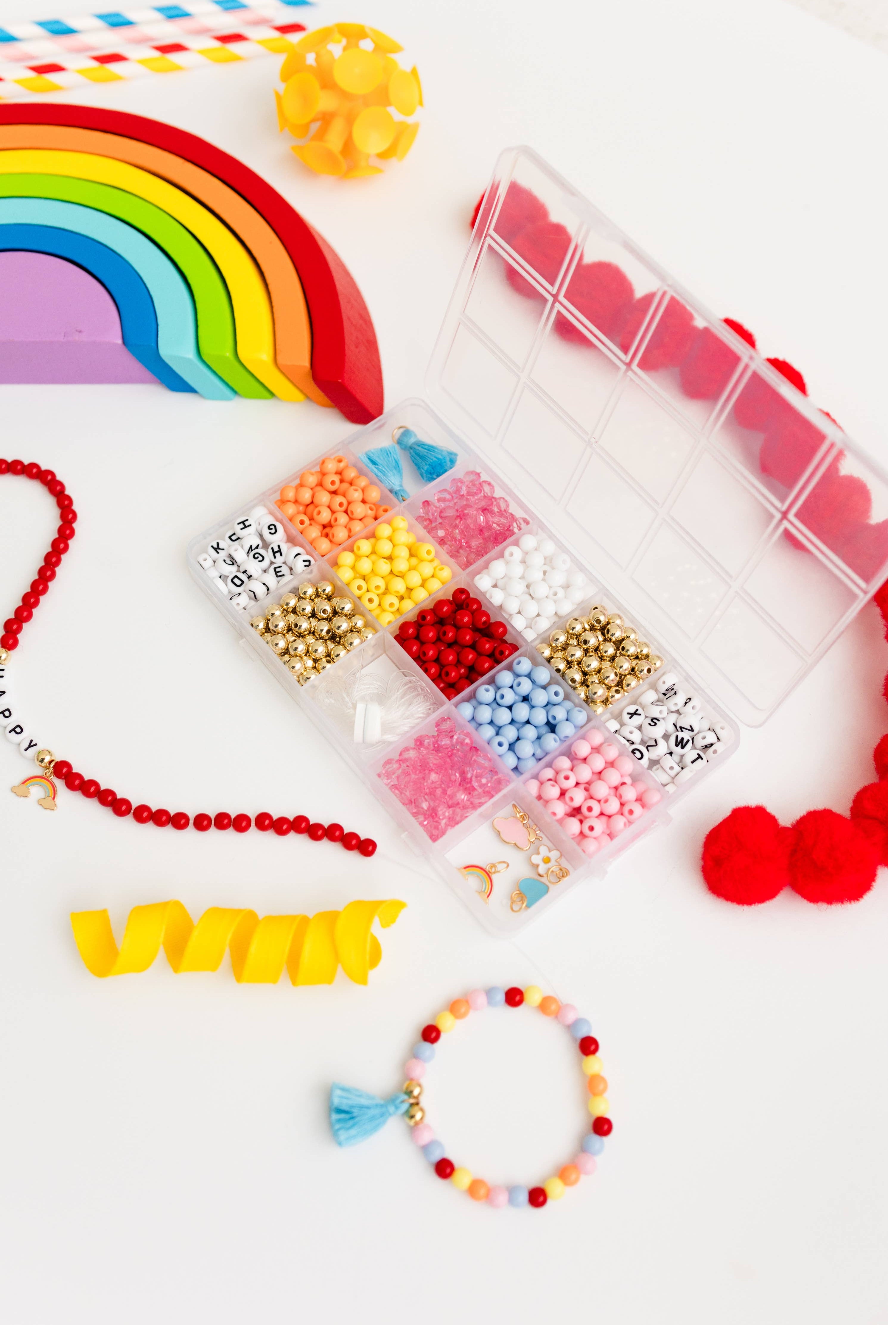 Color My World Rainbow Stretchy Bracelet Kit-11- Gift/Home-Stacked Sweetly-Usher & Co - Women's Boutique Located in Atoka, OK and Durant, OK