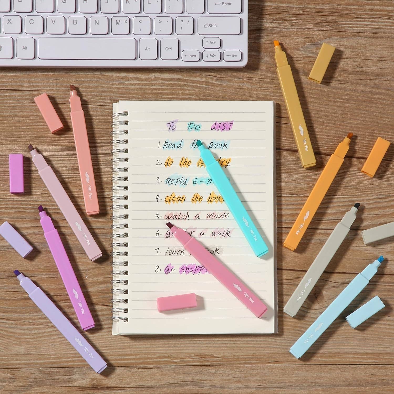 Aesthetic Highlighters 10 Pack Candy Colors-11- Gift/Home-Mr. Pen-Usher & Co - Women's Boutique Located in Atoka, OK and Durant, OK