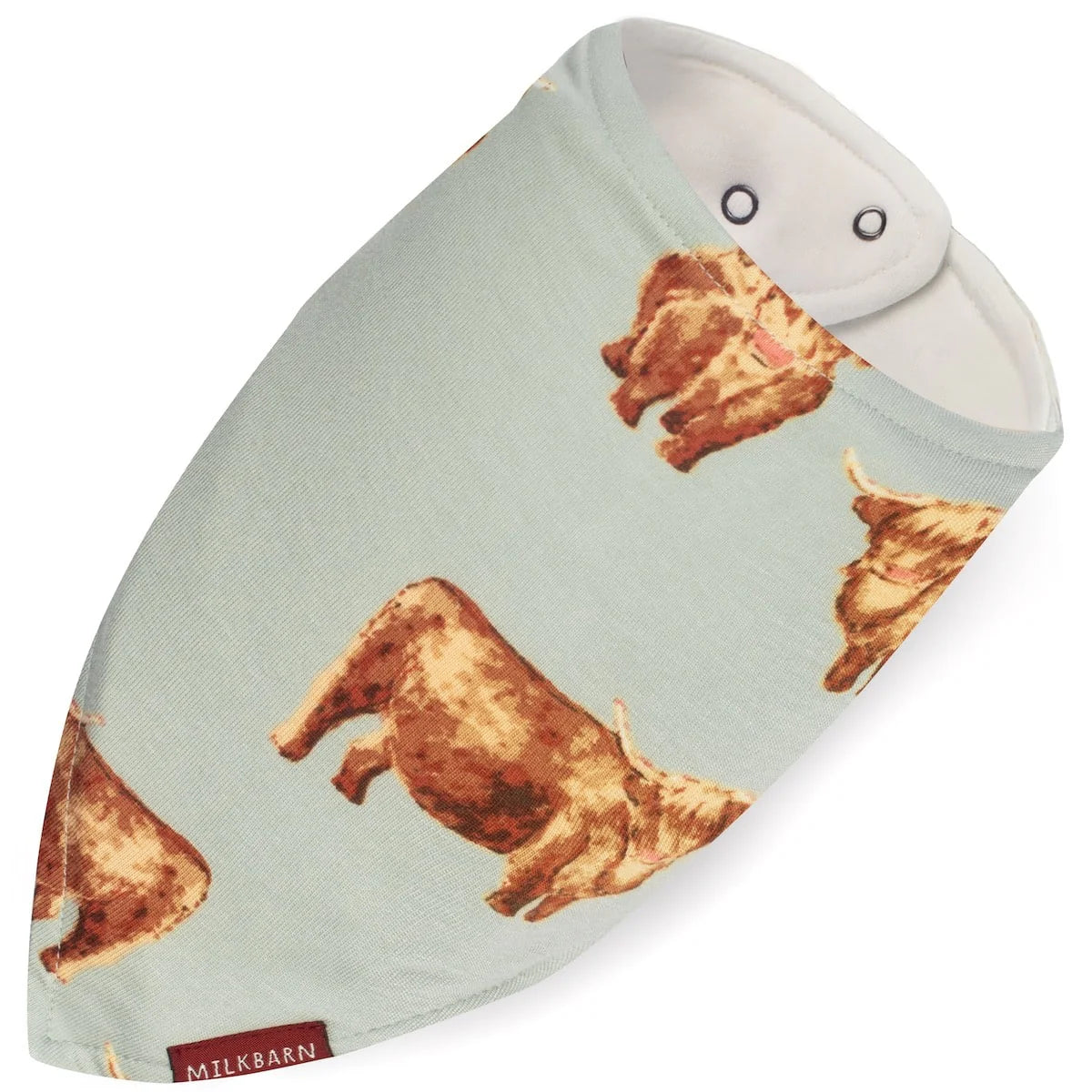 Bamboo Kerchief Bib-Highland Cow-12- Baby/Kids/Men-Milkbarn-Usher & Co - Women's Boutique Located in Atoka, OK and Durant, OK