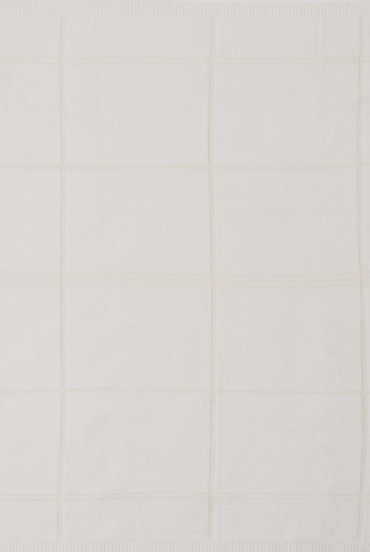 Barefoot Dreams: Cozy Chic Tonal Plaid Throw-Cream-11- Gift/Home-Barefoot Dreams-Usher & Co - Women's Boutique Located in Atoka, OK and Durant, OK