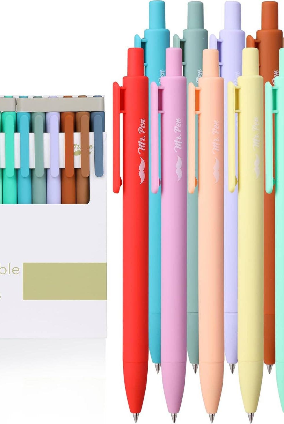 Cute 12-Pack Retractable Gel Pens with Colored Ink-11- Gift/Home-Mr. Pen-Usher & Co - Women's Boutique Located in Atoka, OK and Durant, OK