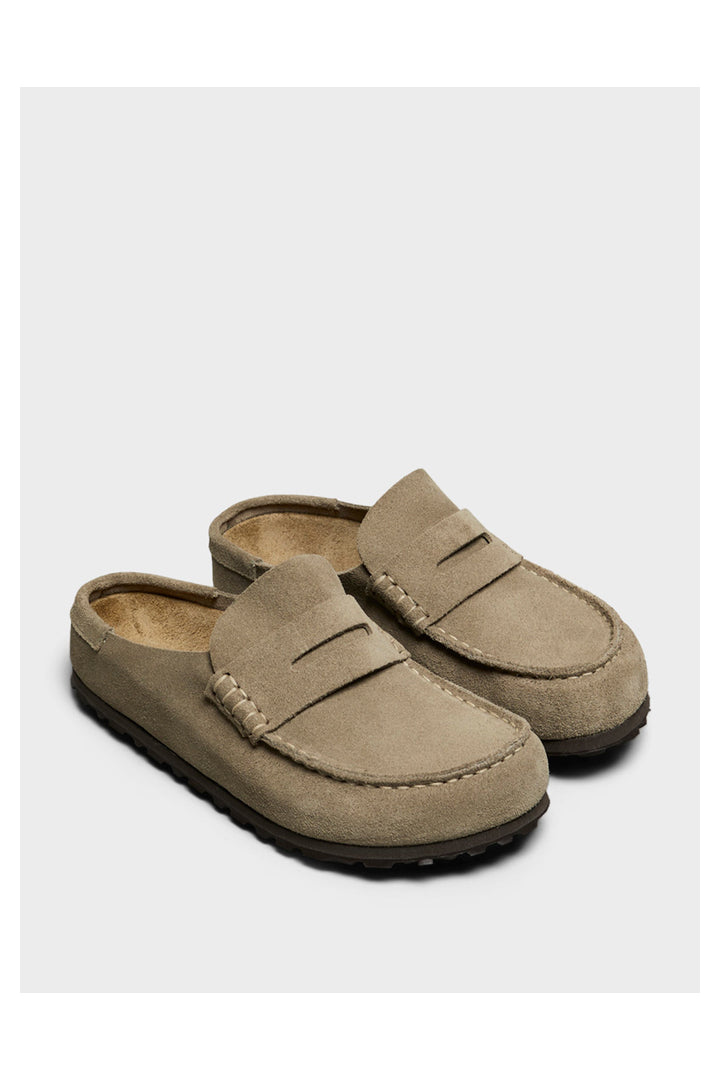 Birkenstock: Naples Wrapped Suede-Taupe-9- Shoes-Birkenstock-Usher & Co - Women's Boutique Located in Atoka, OK and Durant, OK