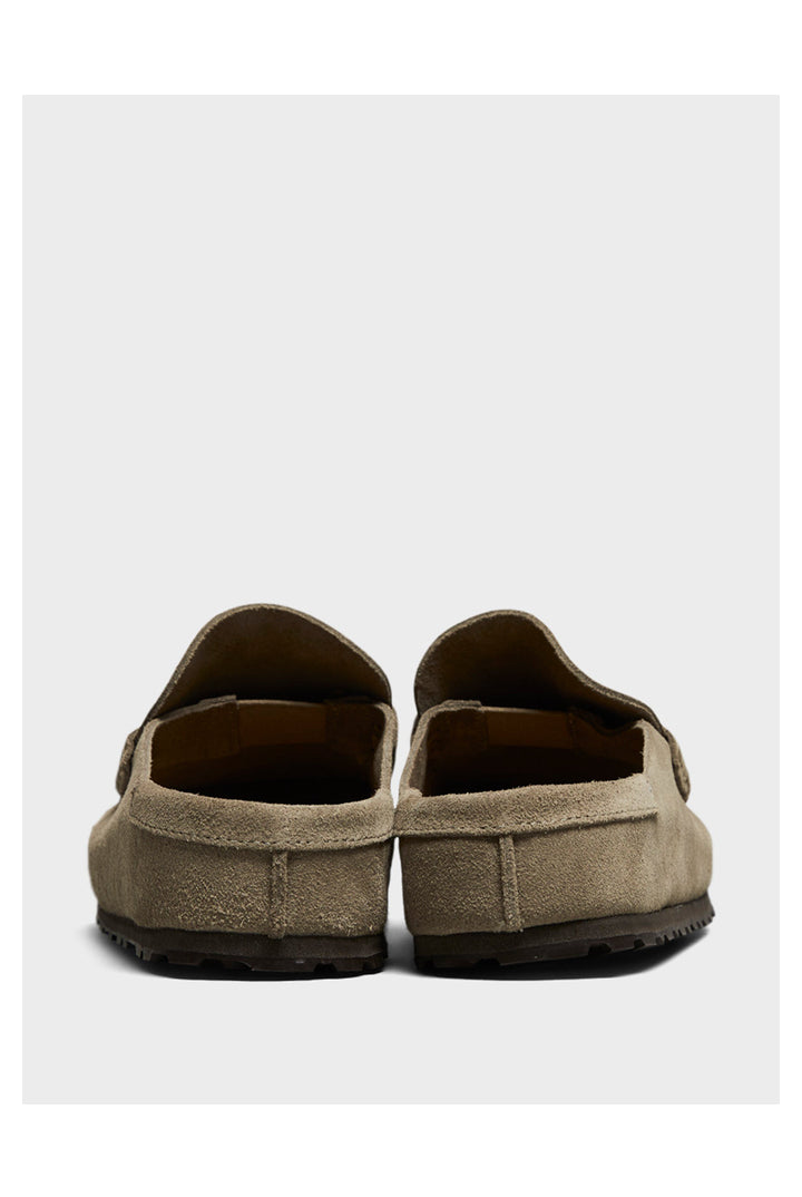 Birkenstock: Naples Wrapped Suede-Taupe-9- Shoes-Birkenstock-Usher & Co - Women's Boutique Located in Atoka, OK and Durant, OK