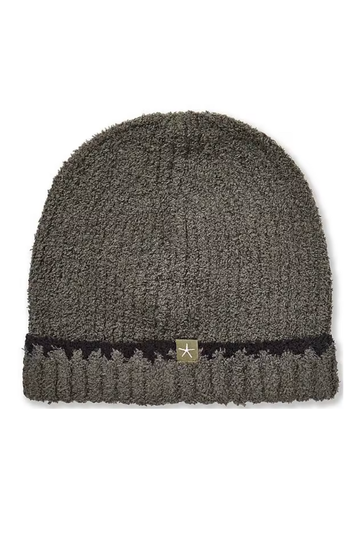 Barefoot Dreams: Ribbed Blanket Stitch Beanie-Dark Moss-8- Accessory-Barefoot Dreams-Usher & Co - Women's Boutique Located in Atoka, OK and Durant, OK