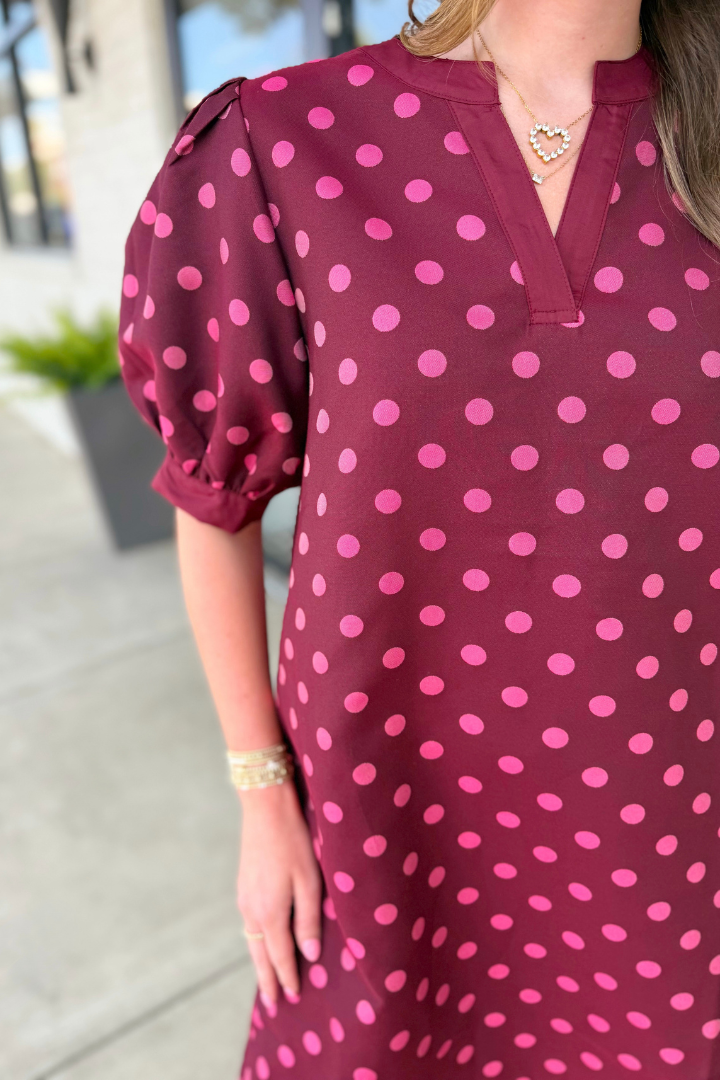 Brookie Polka Dot Dress-6- Dress/Romp/Jump-JODIFL-Usher & Co - Women's Boutique Located in Atoka, OK and Durant, OK