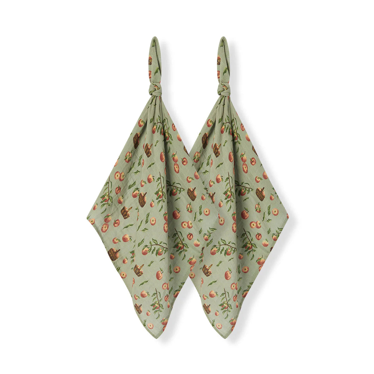 Organic Cotton Burp Cloth Set-Apple Orchard-12- Baby/Kids/Men-Milkbarn-Usher & Co - Women's Boutique Located in Atoka, OK and Durant, OK