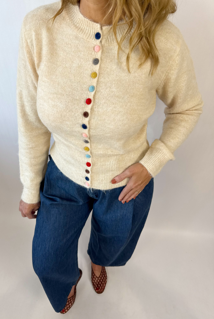 Buttons Cardigan-1- Tops-USHER & CO -Usher & Co - Women's Boutique Located in Atoka, OK and Durant, OK