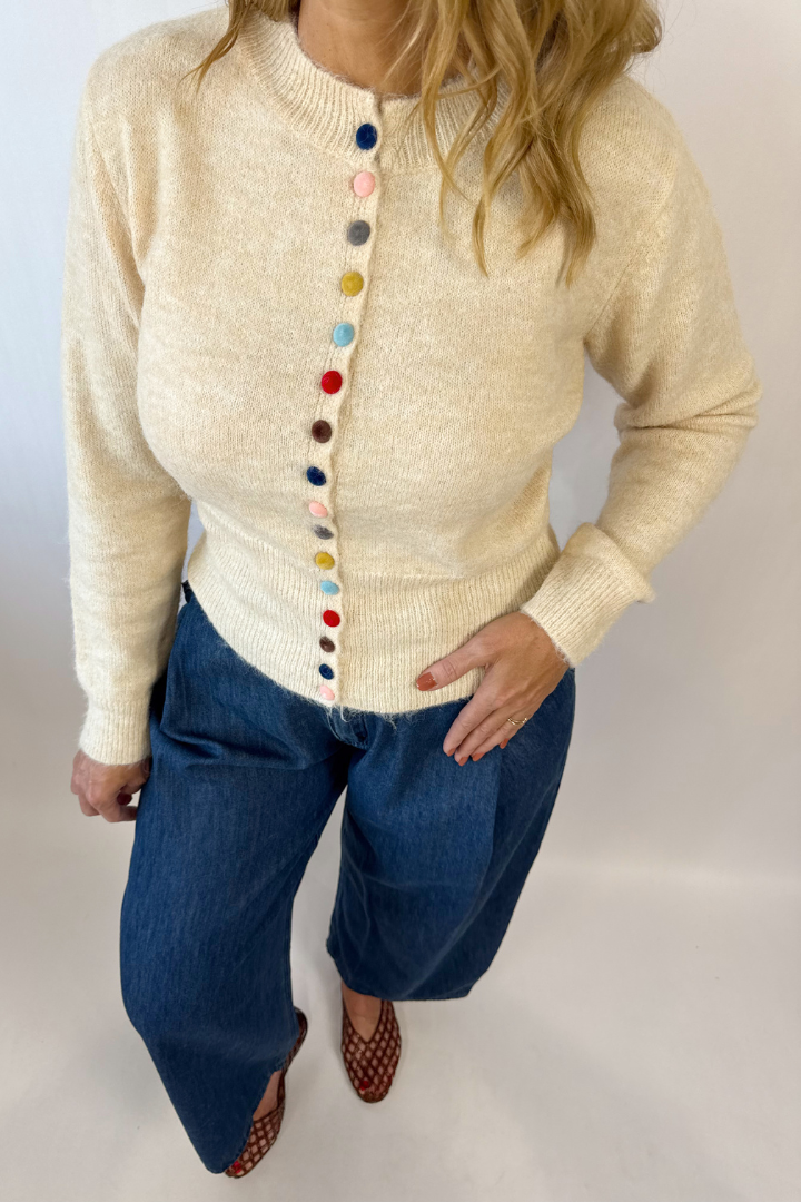 Buttons Cardigan-1- Tops-USHER & CO -Usher & Co - Women's Boutique Located in Atoka, OK and Durant, OK