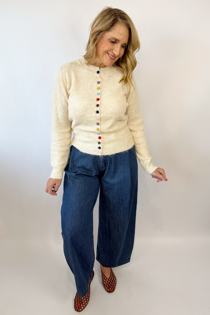Buttons Cardigan-1- Tops-USHER & CO -Usher & Co - Women's Boutique Located in Atoka, OK and Durant, OK