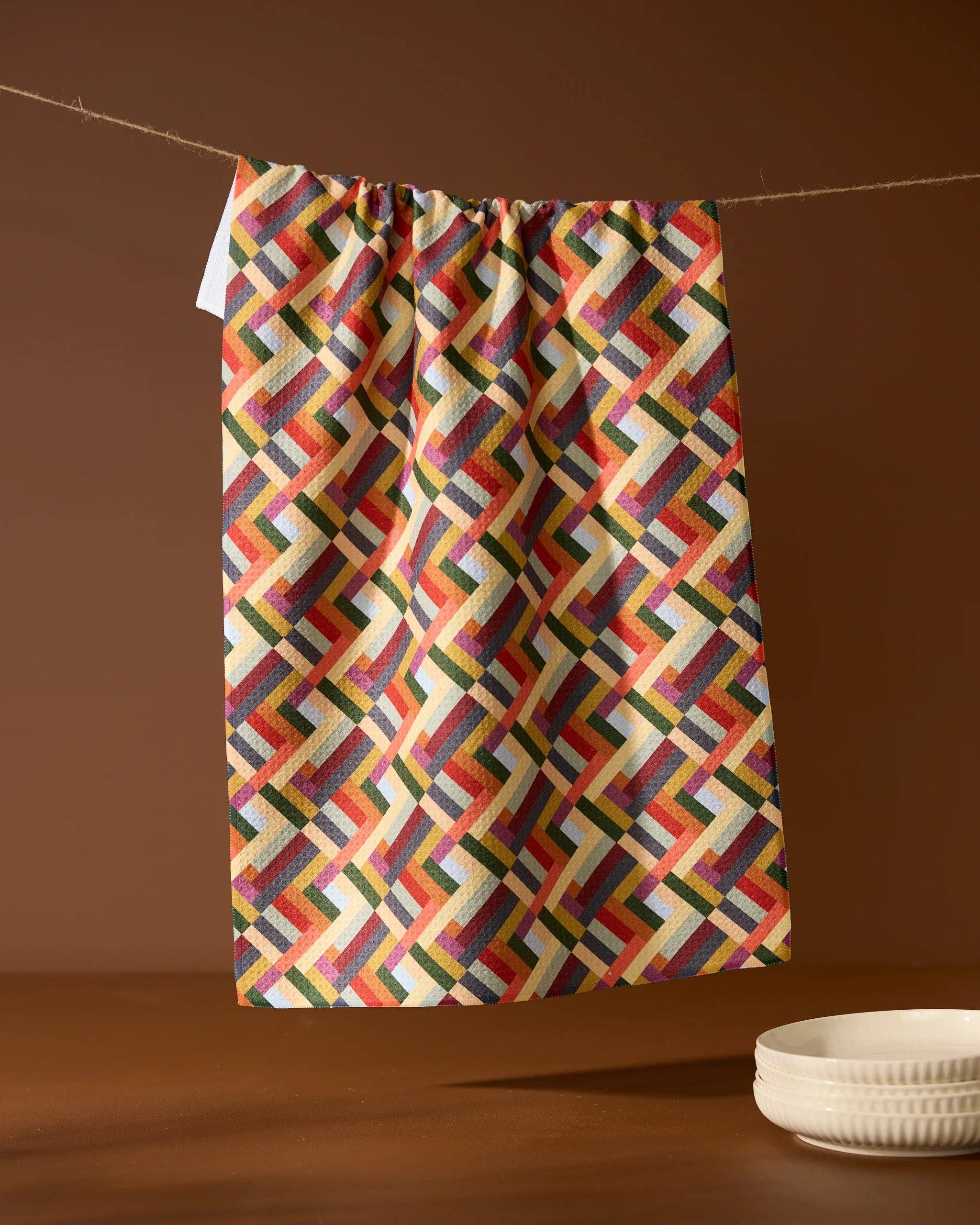 GEOMETRY: Vivid Cascade Tea Towel-11- Gift/Home-Geometry-Usher & Co - Women's Boutique Located in Atoka, OK and Durant, OK